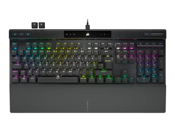 CORSAIR Gaming K70 PRO RGB - Tangentbord - bakgrundsbelyst - USB - QWERTY - Nordisk - tangentbrytare: CORSAIR OPX RGB - svart Svart
