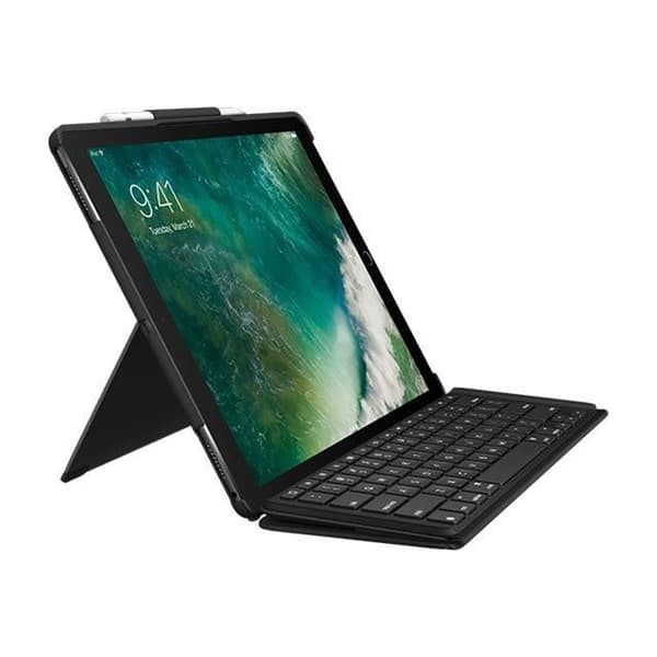 LOGITECH Slim Combo Cover/tangentbord för iPad Pro 26,7 cm (10,5") - Svart - Italiensk