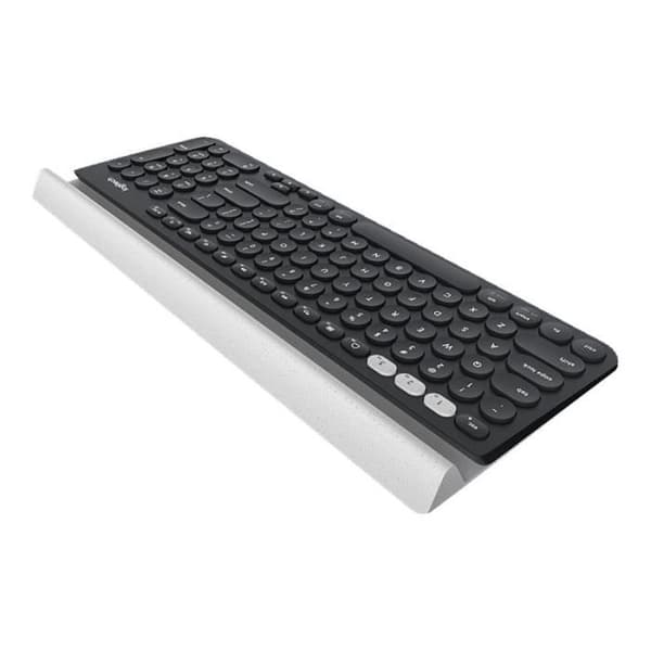 LOGITECH K780 Tangentbord - Trådlös anslutning - USB 2.0-gränssnitt - Holländsk - Vit - Bluetooth - Mac, Android, iOS, Windows
