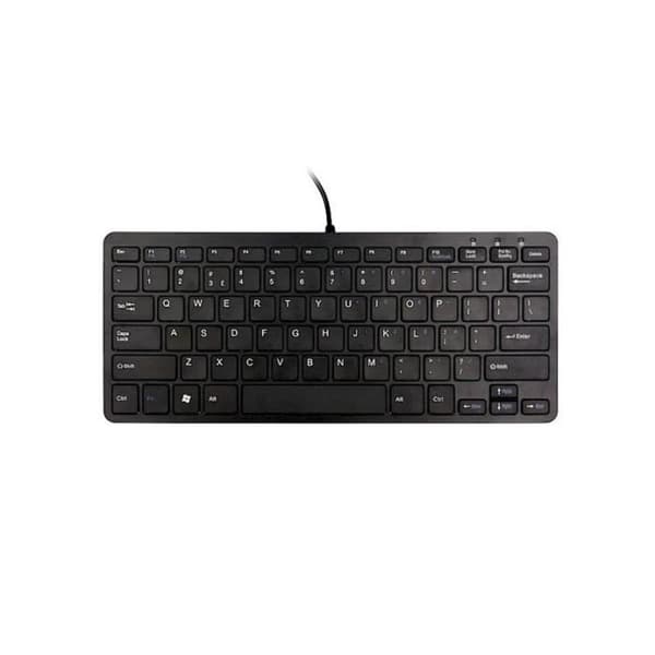 R-Go Tools RGOECQZB, Mini, Wired, USB, QWERTZ, Black Svart