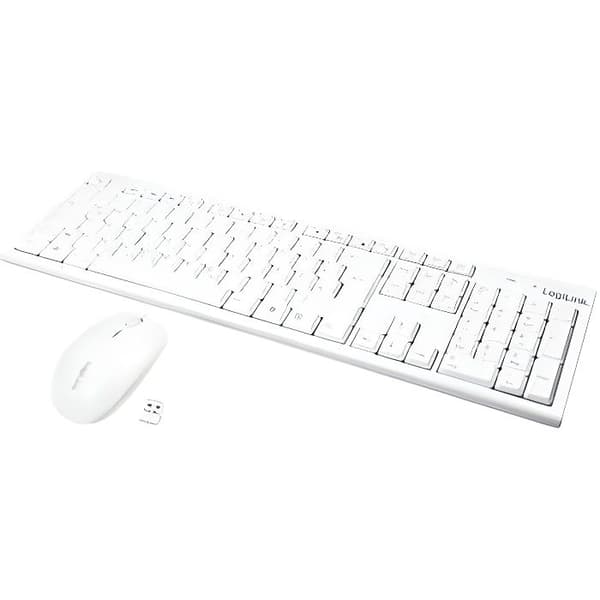 LOGILINK ID0104W WHITE USB trådlöst tangentbord och musuppsättning Vit