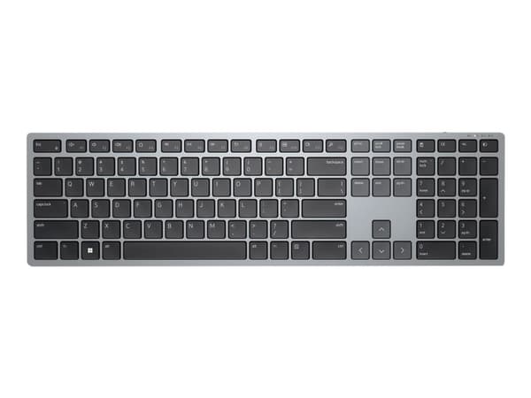 Dell Multi-Device KB700 - Tangentbord - trådlös - 2.4 GHz, Bluetooth 5.0 - QWERTY - hela norden - grå - med 3 years NBD Advance Exchange