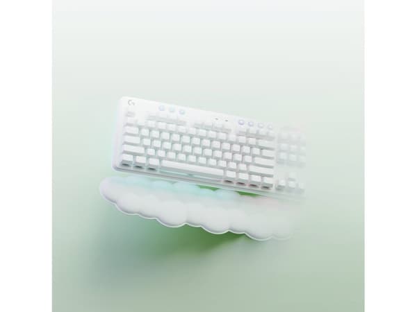 Logitech G715 - Tangentbord - tenkeyless - bakgrundsbelyst - Bluetooth, LIGHTSPEED - layout: Nordisk - tangentkontakt: Taktil - vit