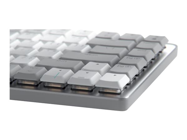 Logitech MX Keys Mechanical Mini (For Mac) - Tastatur - bagbelyst - Bluetooth, 2,4 GHz - Pan Nordic - smakskontakt: GL Tactile - Pale Grey