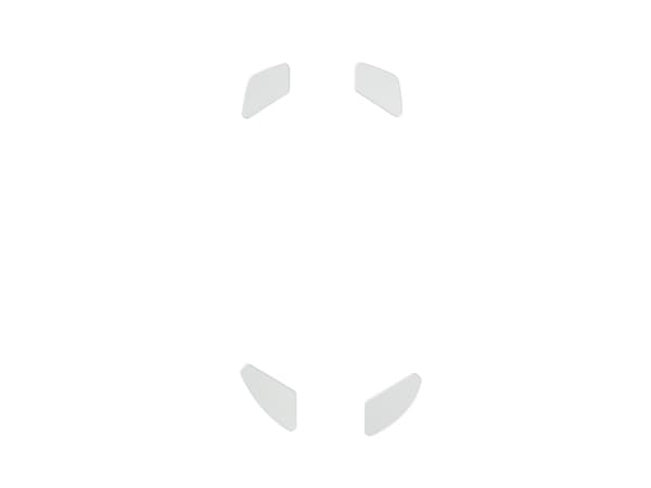 Glorious PC Gaming Race G-Skates, Mustassar, 0,81 mm, Vit