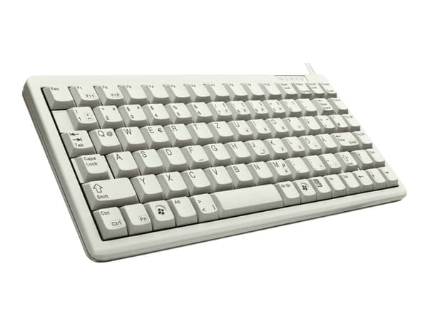 CHERRY Compact-Keyboard G84-4100 - Tastatur - PS/2, USB - Italiensk - lysegrå Grå