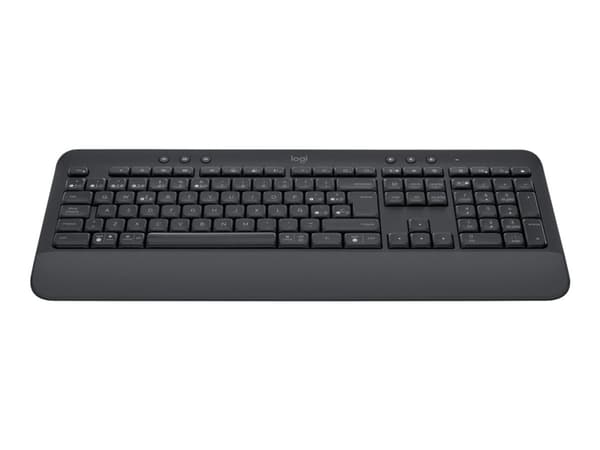 Logitech Signature K650, Täysikokoinen (100 %), RF Wireless + Bluetooth, Kalvokytkin, QWERTY, Grafiitti