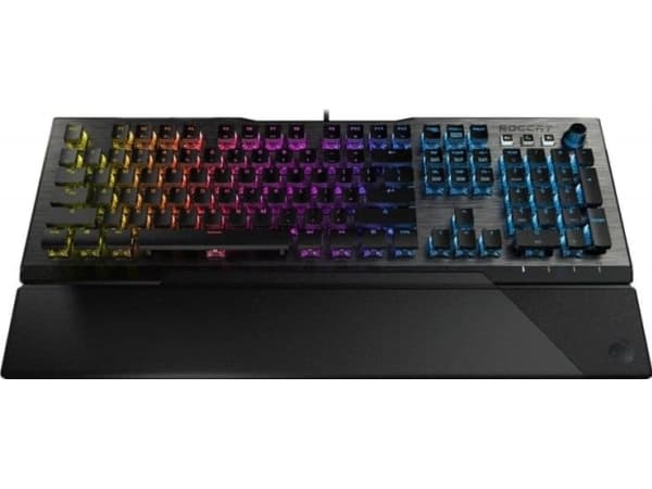 ROCCAT Vulcan 120 AIMO, fullstorlek (100 %), USB, membran, QWERTY, RGB LED, sortera