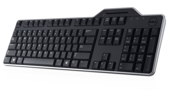 Dell KB813 Smartcard - Tangentbord - USB - AZERTY - fransk - svart