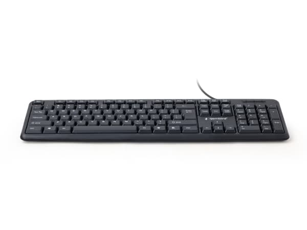 Gembird KB-U-103-PT, Fullstor (100 %), Kabel, USB, Membrantangentbrytare, Svart