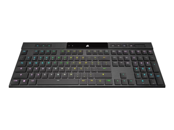 CORSAIR Gaming K100 AIR RGB - Tangentbord - ultratunn - backlit - trådlös - USB, 2.4 GHz, Bluetooth 4.2 - Nordisk - tangentbrytare: CHERRY MX Ultra L