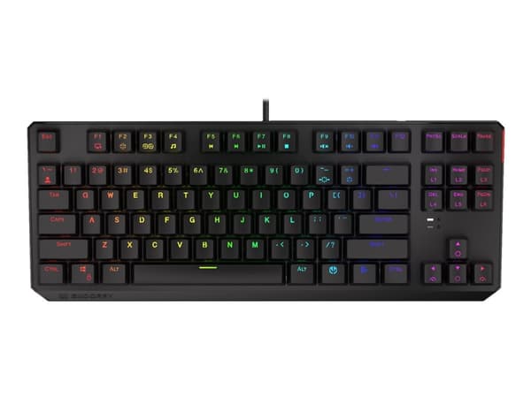 Endorfy Thock TKL - Tangentbord - bakgrundsbelyst - USB - tangentbrytare: Kailh Blue RGB - svart - detaljhandel - låda Svart