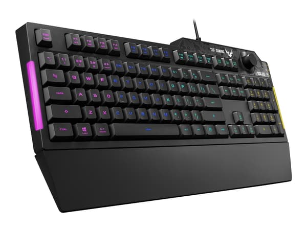 ASUS TUF Gaming K1 - Tastatur - bakgrunnsbelyst - USB - Nordisk - svart