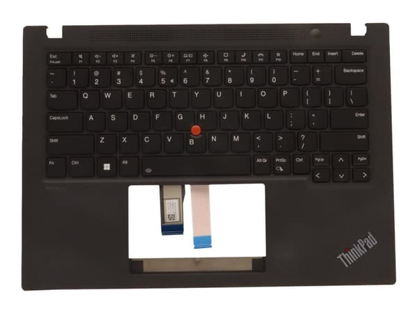 Sunrex - Ersättningstangentbord för bärbar dator - med Trackpoint - bakgrundsbelyst - Engelska - Europa - svart - med övre skydd - för ThinkPad T14s