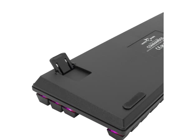 White Shark GK-2106 COMMANDOS, Täysikokoinen (100 %), USB, Mekaaninen, LED, Musta