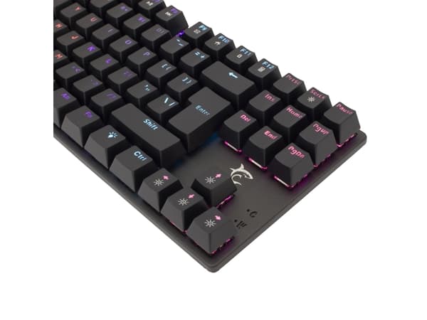 White Shark GK-2106 COMMANDOS, Täysikokoinen (100 %), USB, Mekaaninen, LED, Musta