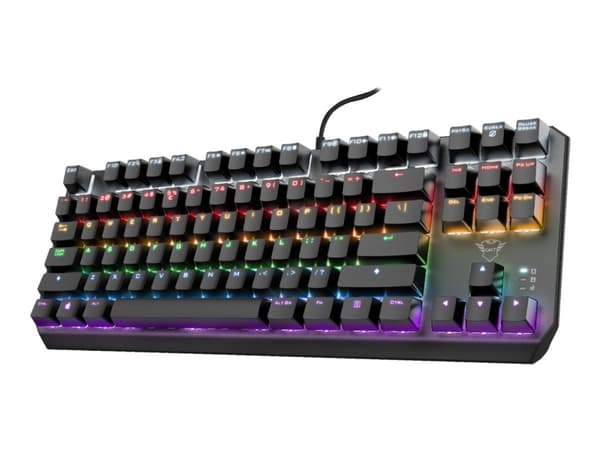Trust GXT 834 Callaz TKL - Tangentbord - bakgrundsbelyst - USB - QWERTY - Nordisk - tangentbrytare: Outemu Red Linear