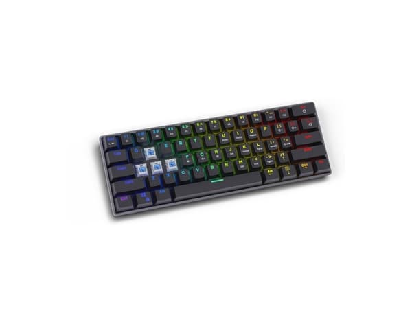 Savio Mechanical Keyboard BLACKOUT Blue Outemu black, 60%, Kabel, USB, Mekaniska tangentbrytare, QWERTY, Svart