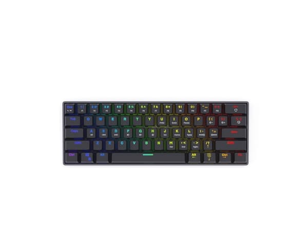 Savio Mechanical Keyboard BLACKOUT Blue Outemu black, 60%, Kabel, USB, Mekaniska tangentbrytare, QWERTY, Svart Svart