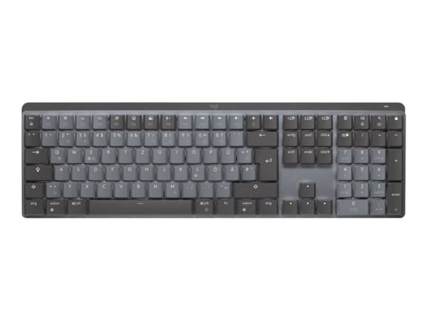 Logitech Master Series MX Mechanical - Tastatur - bakbelysning - trådløs - Bluetooth LE - QWERTY - US International - tastsvitsj: Clicky - grafitt
