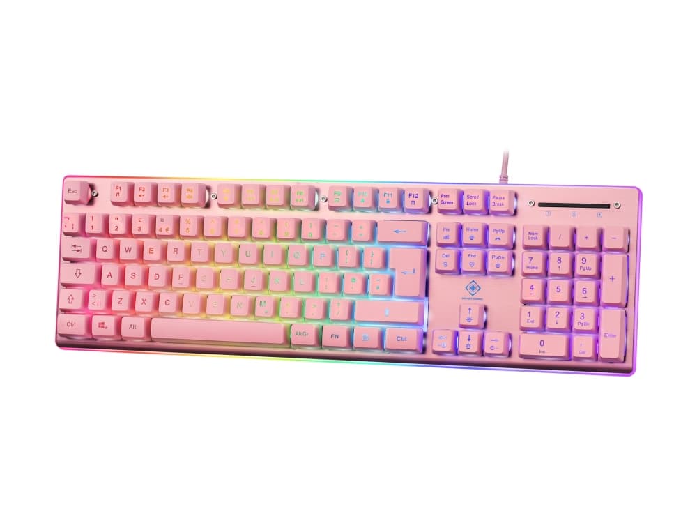 PINK LINE membrane keyboard RGB Keyboard UK layout