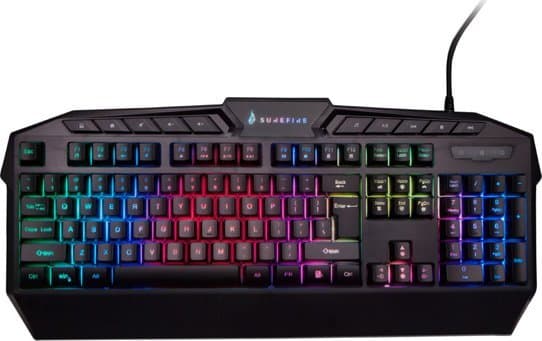 Surefire KingPin, UK keyboard, gaming, wired (USB), black, membrane, backlit