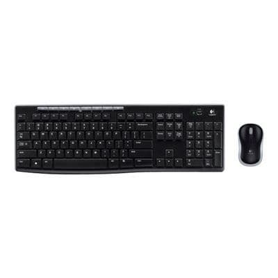 LOGITECH MK270 trådlöst tangentbord och mus set - 2,4 GHz - Svart Svart