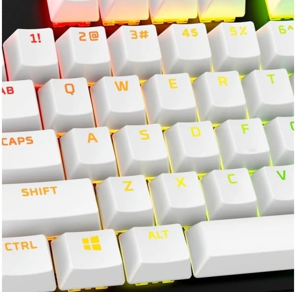 HyperX 519T5AA#ABA, tastaturdeksel, termoplastisk polyuretan (TPU), hvit
