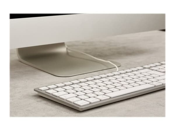 CHERRY KC 6000 SLIM - Tangentbord - USB - Nordisk - tangentbrytare: CHERRY SX - silver