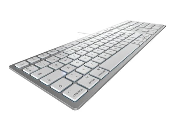 CHERRY KC 6000 SLIM - Tangentbord - USB - Nordisk - tangentbrytare: CHERRY SX - silver Silver