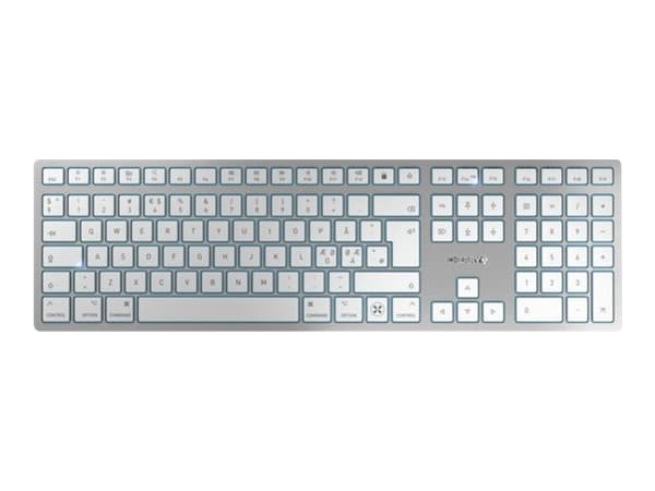 CHERRY KW 9100 SLIM FOR MAC, USB + Bluetooth, QWERTY, Hopea