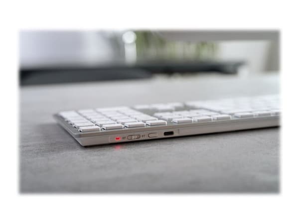 CHERRY KW 9100 SLIM FOR MAC, USB + Bluetooth, QWERTY, Hopea