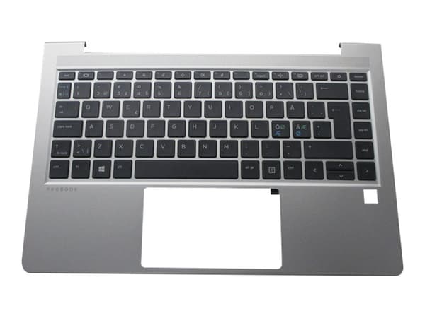 HP - Erstatningstastatur for bærbar PC - med ClickPad - Dansk/norsk/finsk - med toppdeksel