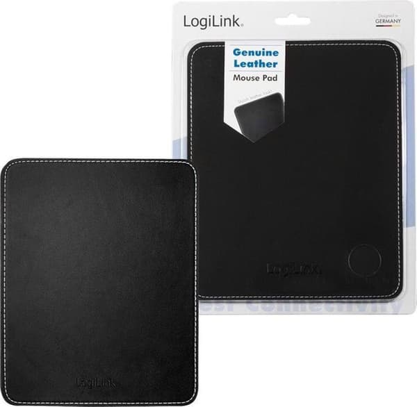 LogiLink ID0150 Musmatta Svart läderlook (BxHxD) 220 x 3 x 180 mm