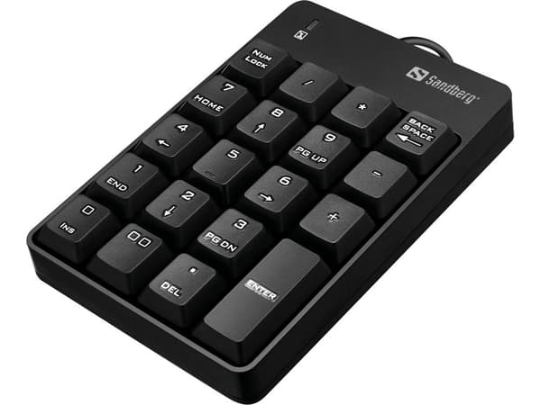 Sandberg USB langallinen numeronäppäimistö - Näppäimistö - USB musta