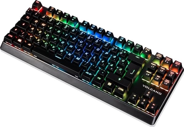 MODECOM VOLCANO LANPARTY PLUS RGB LANGALLINEN MEKAANINEN NÄPPÄIMISTÖ (RUSKEA VAIHDETTAVA OUTEMU-KYTKIN) DE LAYOUT