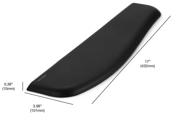 Kensington ErgoSoft Ergonomisk håndledsstøtte til slanke tastaturer - Ideel til hjemmekontor/arbejde hjemmefra - Sort