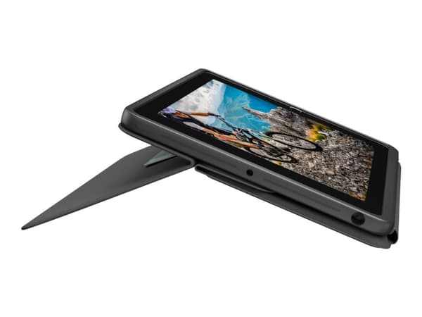 Logitech Rugged Folio - Tangentbord och foliefodral - Apple Smart connector - QWERTY - nordiskt (danska/finska/norska/svenska) - grafit - för Apple 1