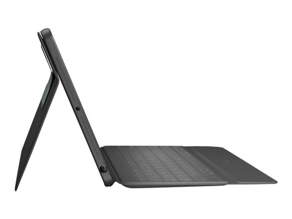 Logitech Rugged Folio - Tangentbord och foliefodral - Apple Smart connector - QWERTY - nordiskt (danska/finska/norska/svenska) - grafit - för Apple 1