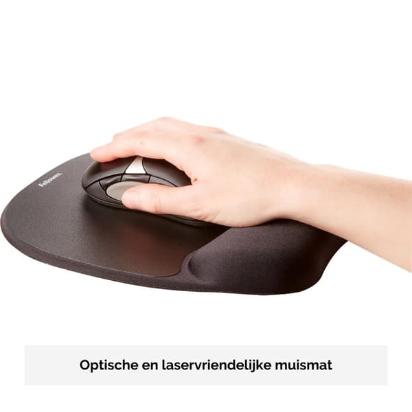Fellowes Memory Foam musemåtte med håndledspude - sort