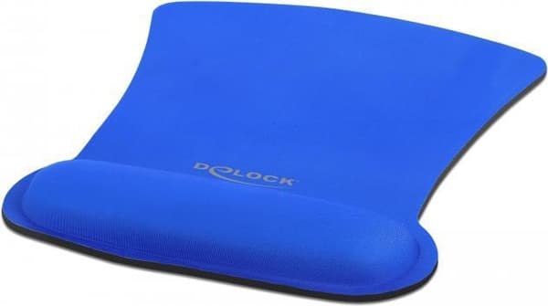 Delock ergonomisk musmatta med handledsstöd blå 255 x 207 mm (12699)