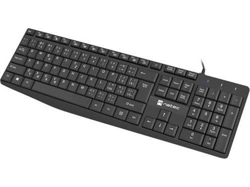 NATEC NAUTILUS CZ/SK SLIM KEYBOARD SVART