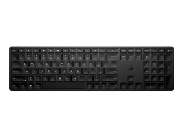 HP 450 - Tastatur - programmerbar - 100% - full size - trådløs - 2.4 GHz - Fransk - svart
