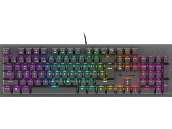 GAMING TANGENTBORD GENESIS THOR 303 SVART US RGB BAKGRUNDSBELYSNING MEKANISK RÖD SWITCH HOT SWAP Svart