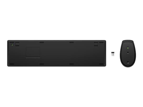 HP 650 - Tastatur- og mussett - trådløs - Fransk - svart - for Laptop 15-dw1025nk; Pavilion Plus Laptop 14-eh0660nd