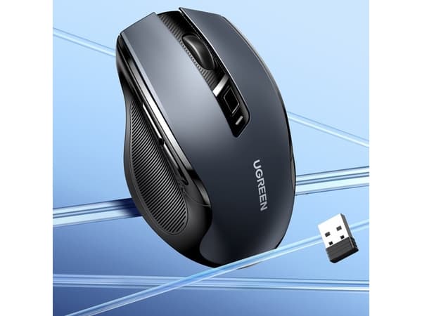 Ugreen Ugreen optisk trådløs mus USB 2,4GHz 4000 DPI svart (MU006)