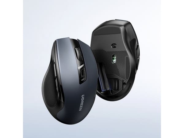 Ugreen Ugreen optisk trådløs mus USB 2,4GHz 4000 DPI svart (MU006)