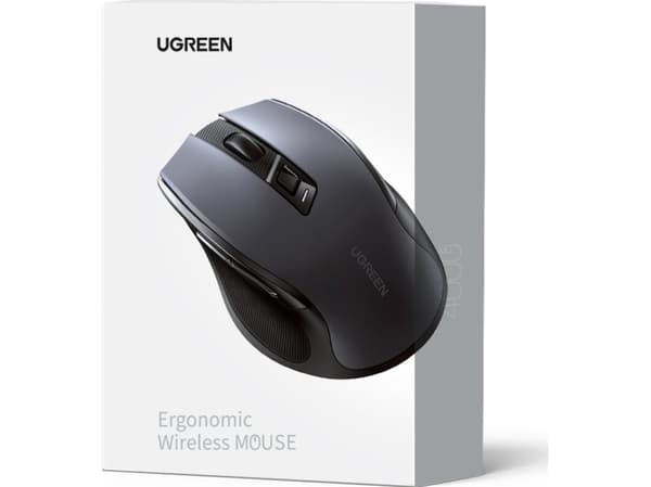 Ugreen Ugreen optisk trådløs mus USB 2,4GHz 4000 DPI svart (MU006)