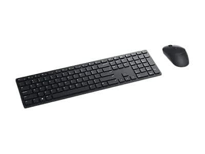 Dell Pro KM5221W - Sats med tangentbord och mus - trådlös - 2.4 GHz - QWERTY - ukrainska - svart Svart