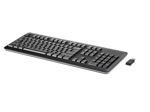 HP 674314-131, Täysikokoinen (100 %), Langaton, Langaton RF, QWERTY, Musta musta
